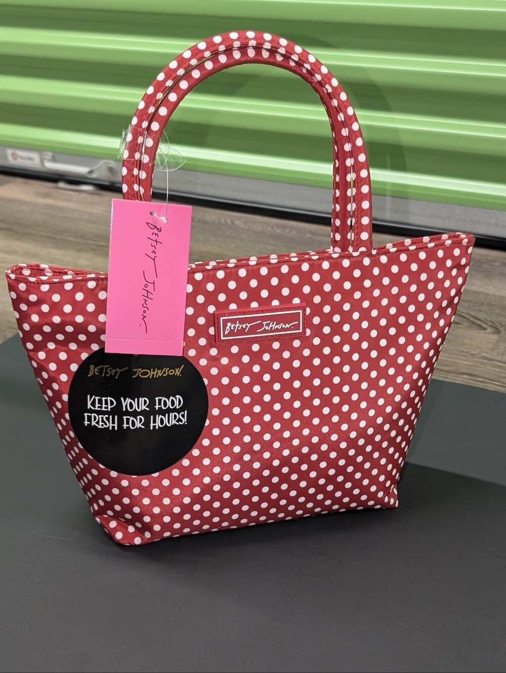 ✨Betsey Johnson✨ Red Polka Dot Insulated Lunch Tote Bag Retro NWT💀Deadstock💀